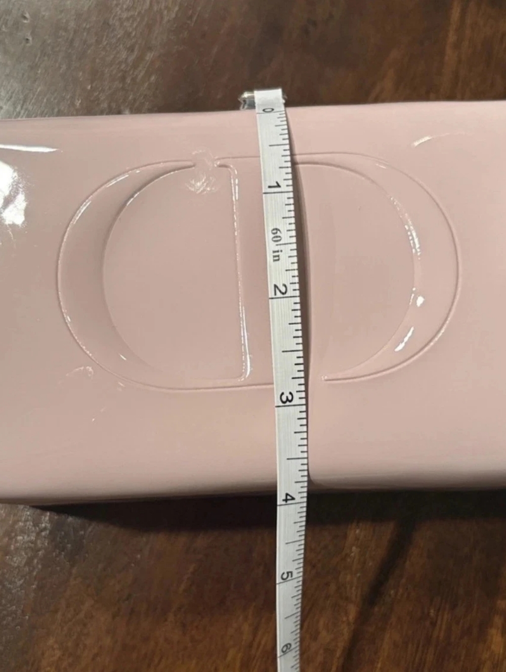 Dior Patent Cosmetic Makeup Zipper Bag Light Pink - Picture 3 of 6